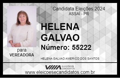 Candidato HELENA GALVAO 2024 - ASSAÍ - Eleições