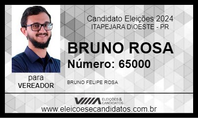 Candidato BRUNO ROSA 2024 - ITAPEJARA D\OESTE - Eleições