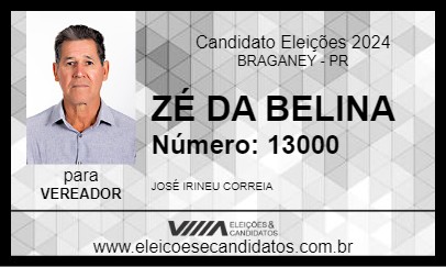 Candidato ZÉ DA BELINA 2024 - BRAGANEY - Eleições