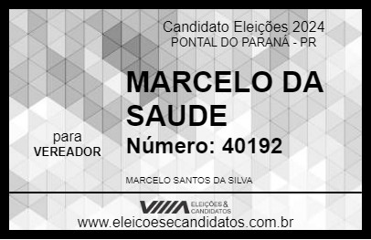 Candidato MARCELO DA SAUDE 2024 - PONTAL DO PARANÁ - Eleições