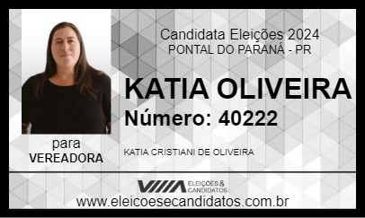 Candidato KATIA OLIVEIRA 2024 - PONTAL DO PARANÁ - Eleições