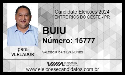 Candidato BUIU 2024 - ENTRE RIOS DO OESTE - Eleições