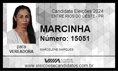 Candidato MARCINHA 2024 - ENTRE RIOS DO OESTE - Eleições