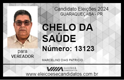 Candidato CHELO DA SAÚDE 2024 - GUARAQUEÇABA - Eleições