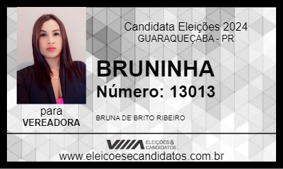 Candidato BRUNINHA 2024 - GUARAQUEÇABA - Eleições