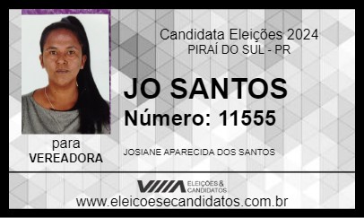 Candidato JO SANTOS 2024 - PIRAÍ DO SUL - Eleições