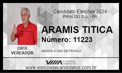 Candidato ARAMIS TITICA 2024 - PIRAÍ DO SUL - Eleições