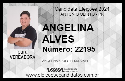 Candidato ANGELINA ALVES 2024 - ANTONIO OLINTO - Eleições