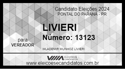 Candidato LIVIERI 2024 - PONTAL DO PARANÁ - Eleições