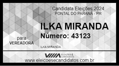 Candidato ILKA MIRANDA 2024 - PONTAL DO PARANÁ - Eleições