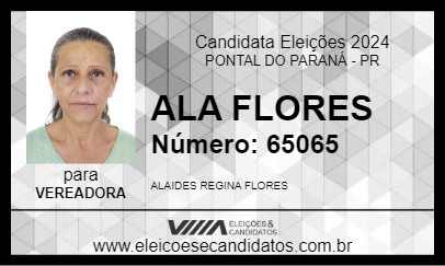 Candidato ALA FLORES 2024 - PONTAL DO PARANÁ - Eleições