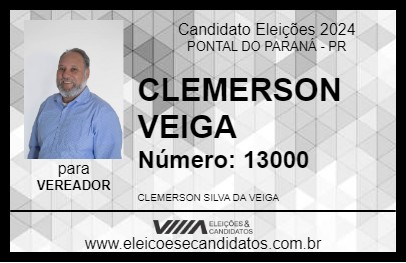 Candidato CLEMERSON VEIGA 2024 - PONTAL DO PARANÁ - Eleições