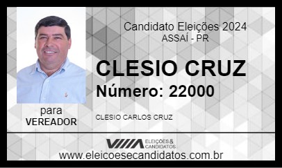 Candidato CLESIO CRUZ 2024 - ASSAÍ - Eleições