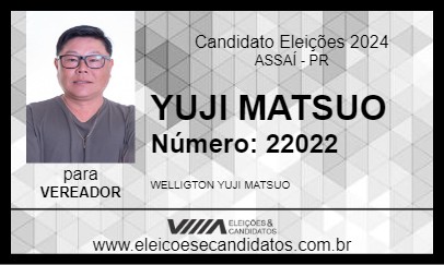 Candidato YUJI MATSUO 2024 - ASSAÍ - Eleições