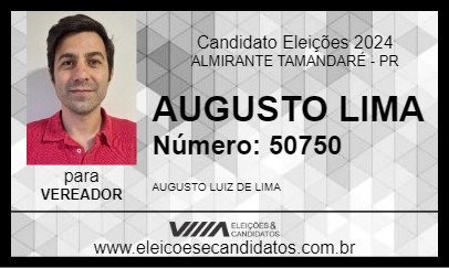 Candidato AUGUSTO LIMA 2024 - ALMIRANTE TAMANDARÉ - Eleições