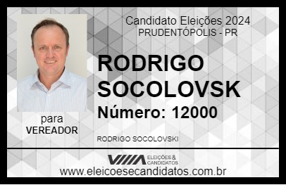 Candidato RODRIGO SOCOLOVSK 2024 - PRUDENTÓPOLIS - Eleições