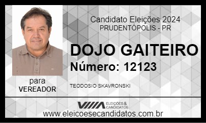 Candidato DOJO GAITEIRO 2024 - PRUDENTÓPOLIS - Eleições