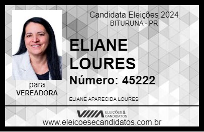 Candidato ELIANE LOURES 2024 - BITURUNA - Eleições