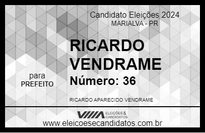 Candidato RICARDO VENDRAME 2024 - MARIALVA - Eleições