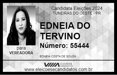 Candidato EDNEIA DO TERVINO 2024 - TUNEIRAS DO OESTE - Eleições