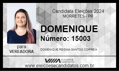 Candidato DOMENIQUE 2024 - MORRETES - Eleições