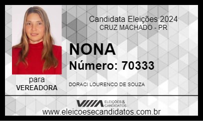 Candidato NONA 2024 - CRUZ MACHADO - Eleições