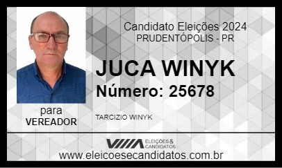 Candidato JUCA WINYK  2024 - PRUDENTÓPOLIS - Eleições