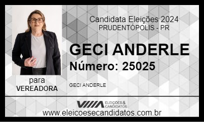 Candidato GECI ANDERLE 2024 - PRUDENTÓPOLIS - Eleições