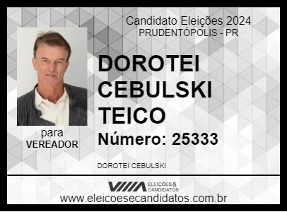 Candidato DOROTEI CEBULSKI TEICO  2024 - PRUDENTÓPOLIS - Eleições