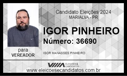 Candidato IGOR PINHEIRO 2024 - MARIALVA - Eleições