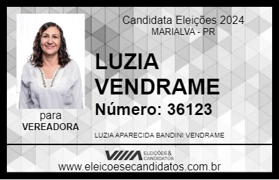 Candidato LUZIA VENDRAME 2024 - MARIALVA - Eleições