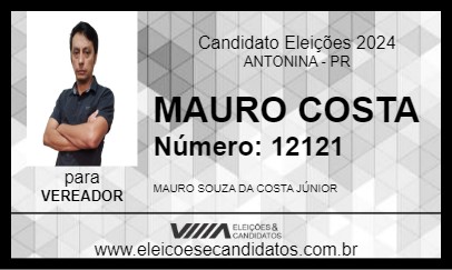 Candidato MAURO COSTA 2024 - ANTONINA - Eleições