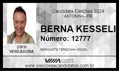 Candidato BERNA KESSELI 2024 - ANTONINA - Eleições