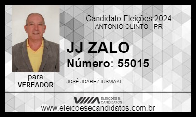 Candidato JJ ZALO 2024 - ANTONIO OLINTO - Eleições