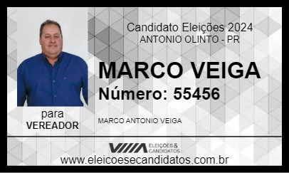 Candidato MARCO VEIGA 2024 - ANTONIO OLINTO - Eleições