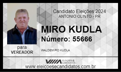 Candidato MIRO KUDLA 2024 - ANTONIO OLINTO - Eleições