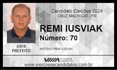 Candidato REMI IUSVIAK 2024 - CRUZ MACHADO - Eleições