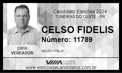 Candidato CELSO FIDELIS 2024 - TUNEIRAS DO OESTE - Eleições