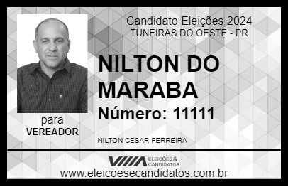 Candidato NILTON DO MARABA 2024 - TUNEIRAS DO OESTE - Eleições