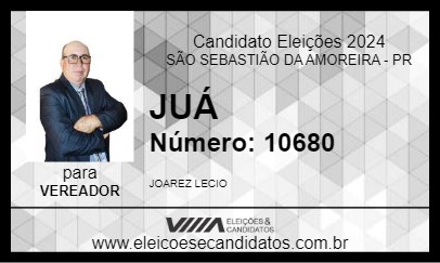 Candidato JUÁ 2024 - SÃO SEBASTIÃO DA AMOREIRA - Eleições