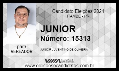 Candidato JUNIOR 2024 - ITAMBÉ - Eleições