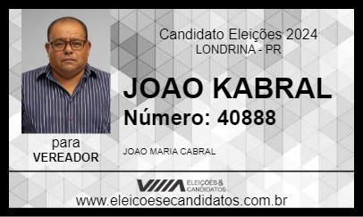 Candidato JOAO KABRAL 2024 - LONDRINA - Eleições