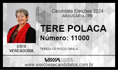 Candidato TERE POLACA 2024 - ARAUCÁRIA - Eleições