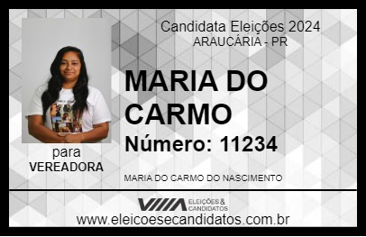 Candidato MARIA DO CARMO 2024 - ARAUCÁRIA - Eleições