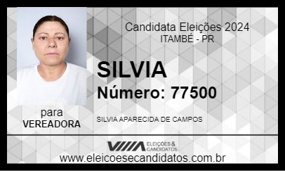 Candidato SILVIA 2024 - ITAMBÉ - Eleições