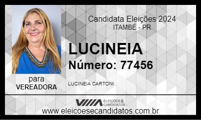 Candidato LUCINEIA 2024 - ITAMBÉ - Eleições