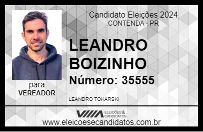 Candidato LEANDRO BOIZINHO 2024 - CONTENDA - Eleições