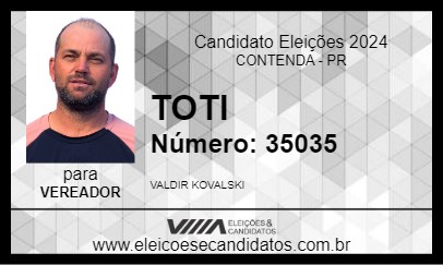 Candidato TOTI 2024 - CONTENDA - Eleições