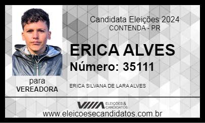 Candidato ERICA ALVES 2024 - CONTENDA - Eleições