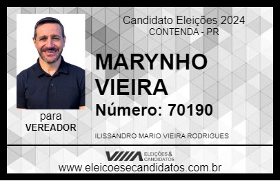 Candidato MARYNHO VIEIRA 2024 - CONTENDA - Eleições